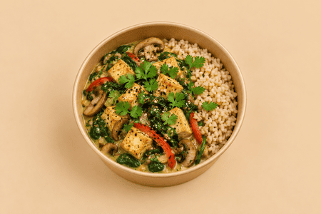 Mushroom & Spinach Tofu Curry