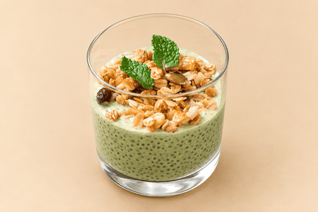 Coconut Matcha Chia Pudding