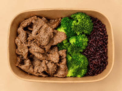 Grass-Fed Beef & Broccoli Stir-Fry with rice berry